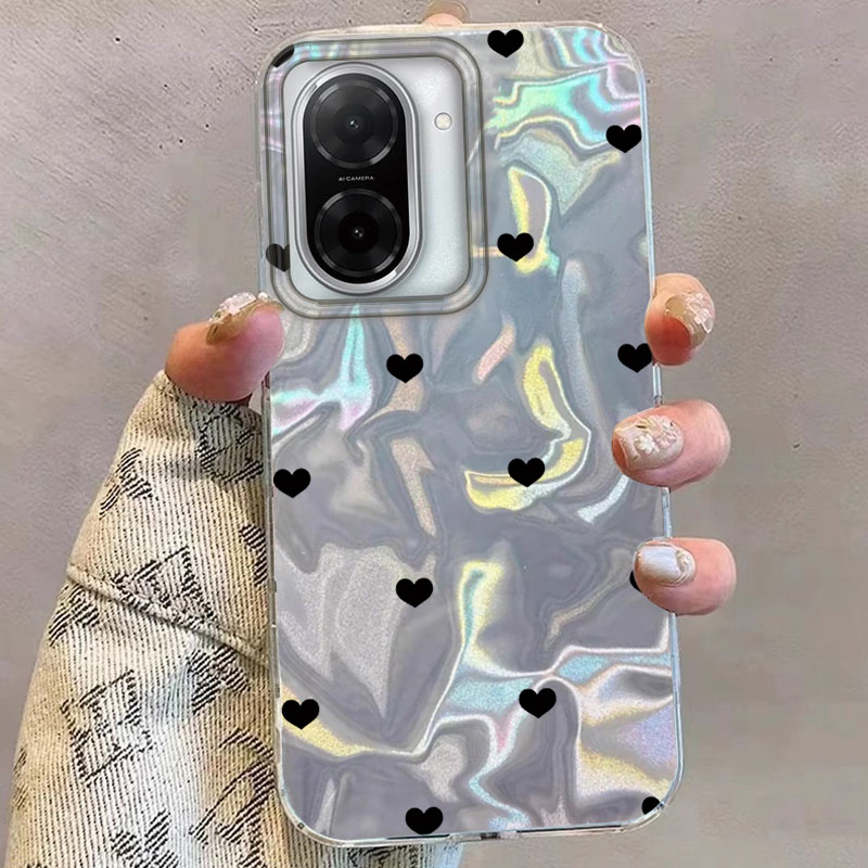 Cute Little Love Heart Phone Case For Redmi Note 14 13 12 11 10 Pro Plus 10S 11S 12S 14S A5 A3 A3X A1 A2 14C 13C Pink Girl Cover