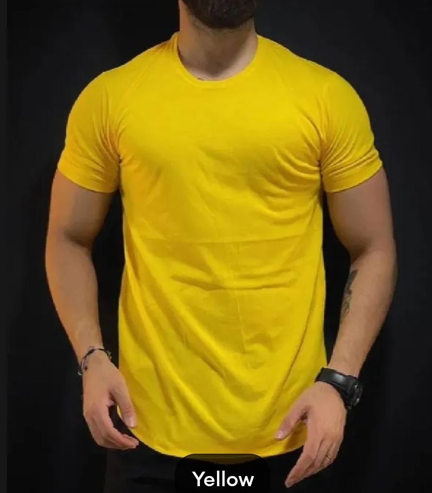 Plain Black Tshirt For Men Half Sleeves