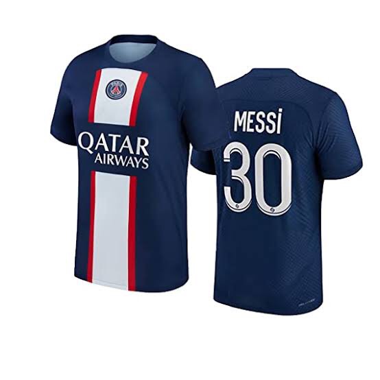 2021/22 PSG Home Lionel Paris Saint Germain Team Jersey MESSI PSG No.30  Sportswear Soccer Football T-shirt White S 