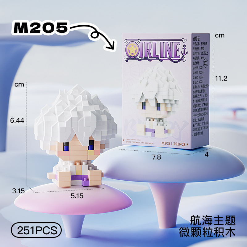 ONE PIECE Sun God Nika Luffy Micro Building Block Chopper Ace Buggy 3D Anime Model Assembly Mini Bricks Figure Toys For