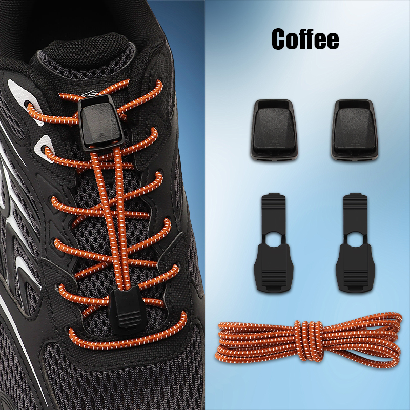 Elastic No Tie Shoelaces with Lock Buckle Stretch Quick Lace System for Sneakers Running Sports Shoes Adults Kids