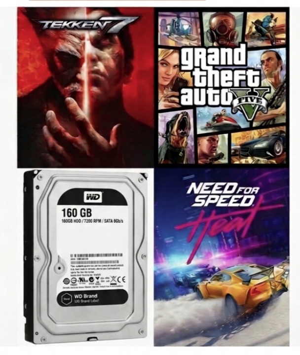 GTA 5, Need For Speed, Tekken 7 Games in Laptop and computer HDD