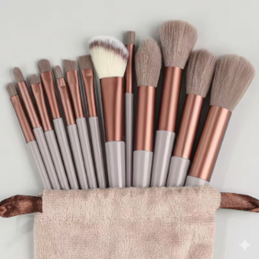 13 Pcs Makeup Brush Set Soft hair Loose Powder Eyeshadow Concealer Contour Eyeliner brush Foundation Beauty Cosmetic tools