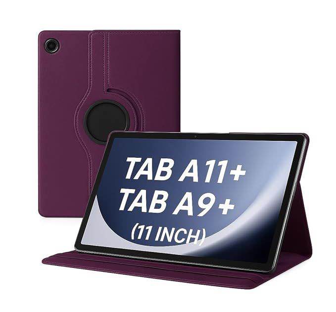 Case For Samsung Galaxy Tab A|9 Plus 2023 / Tab A11 Plus (2025) 360 Degree Rotating Protective Cover, Smart Stand Case for 11 Inch Tablet, Compatible with A|9+ A11+ [SM-X210/X215/X216]