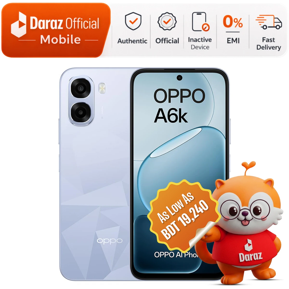 Oppo A6k 4GB/128GB | Snapdragon 685 | 2 Years Warranty