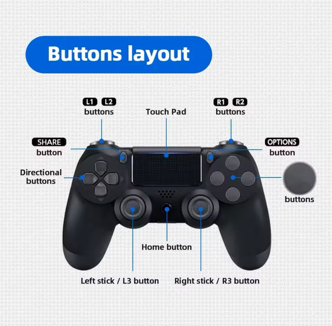 PlayStation 4 Game Controller Dualshock 4 Wireless Bluetooth Gaming Controller Console For PC Laptop Mobile Phone PUBG Free Fire