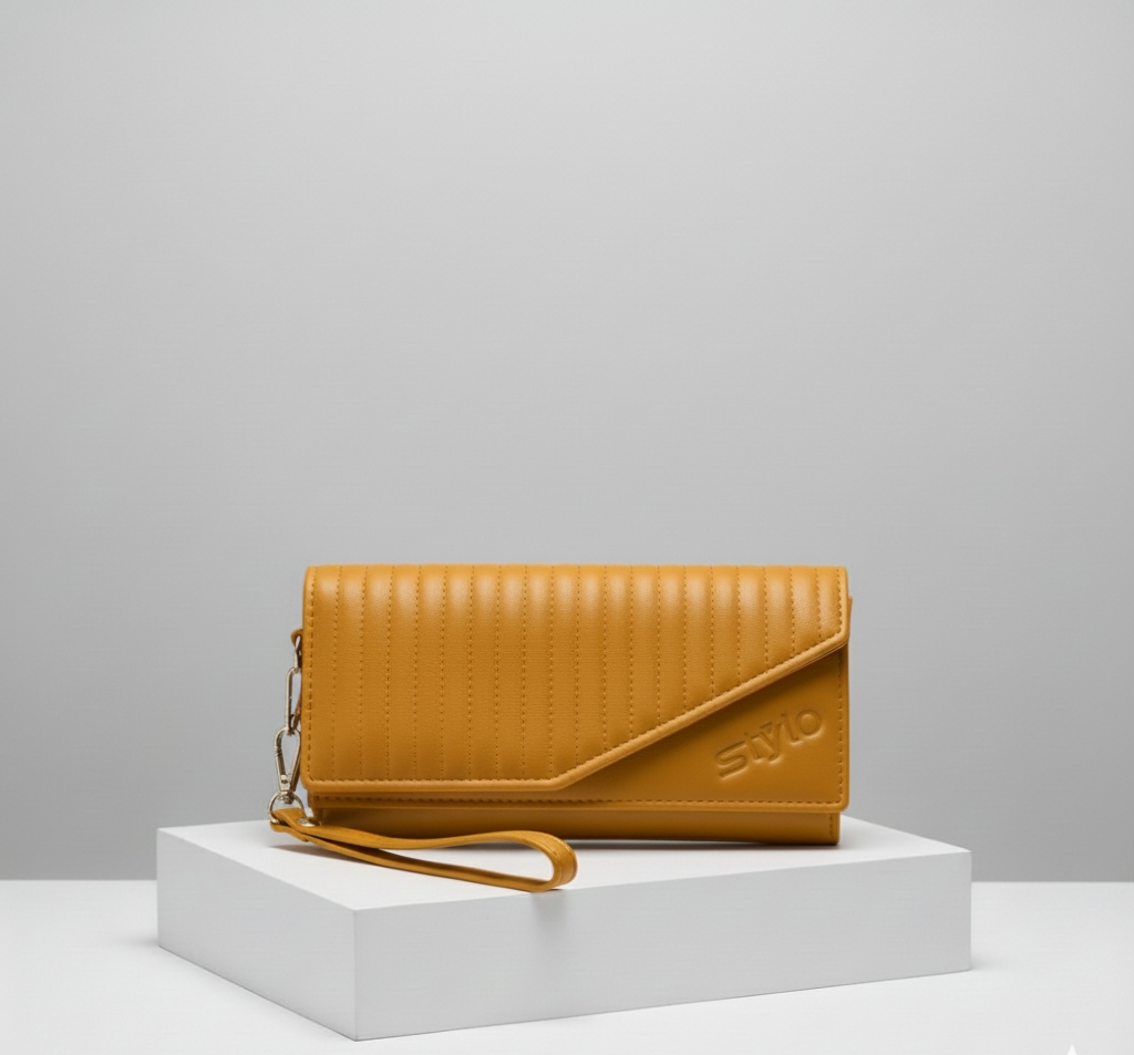 Fancy Hand Clutch for Girls & Women | Long Purse Wallet with Wristlet | Stylish Ladies Clutch Bag
