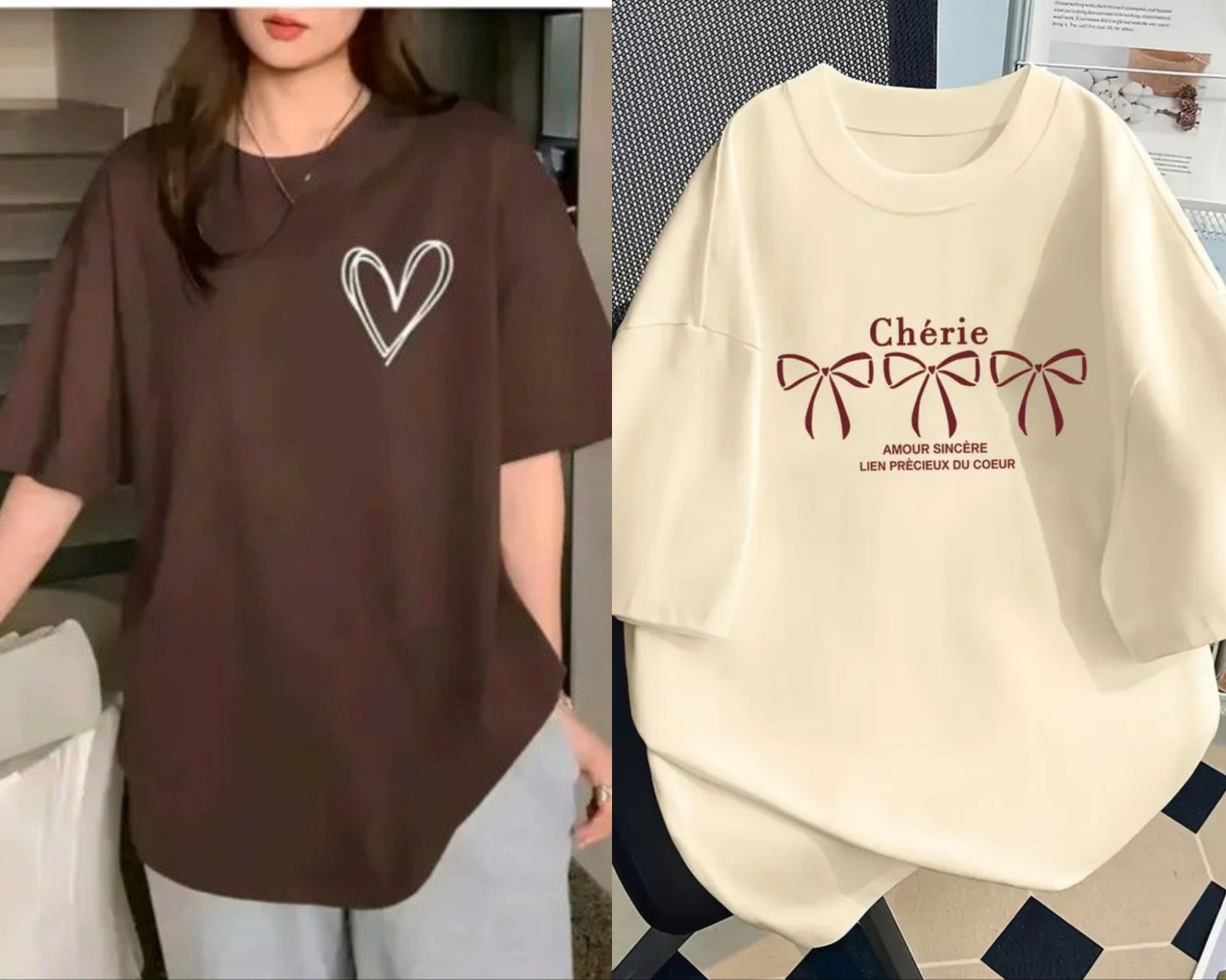 Stylish Graphic Print Half-Sleeve T-Shirt for Women â€“ Pack of 2