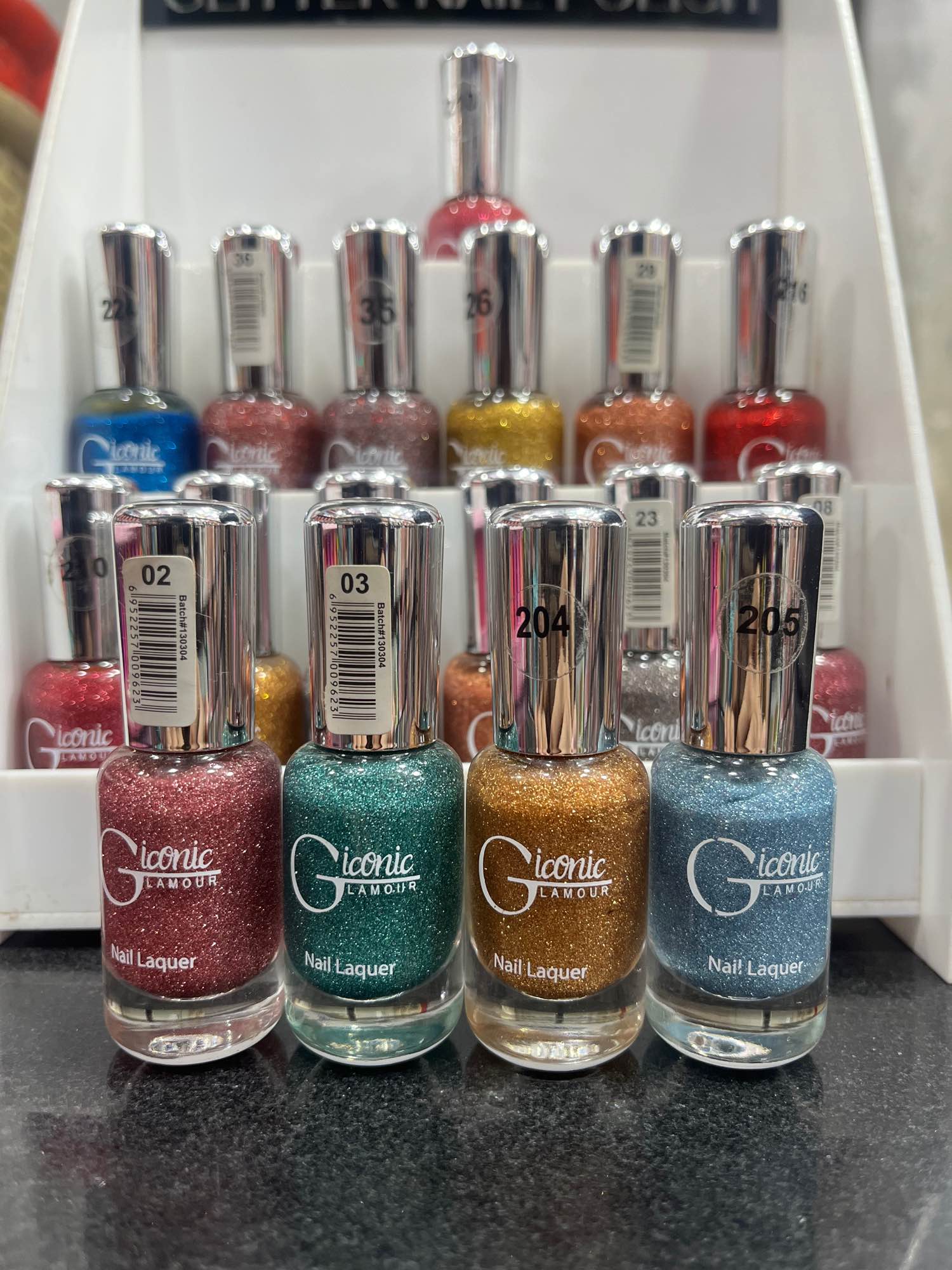 Glamour Iconic Glitter Nail Polish – Long Lasting & Quick Dry