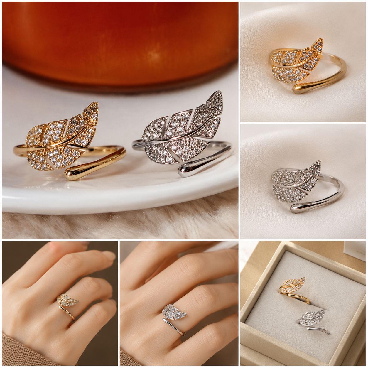 Leaf Style Rings for Girls New Design 2026 | Adjustable Ring
