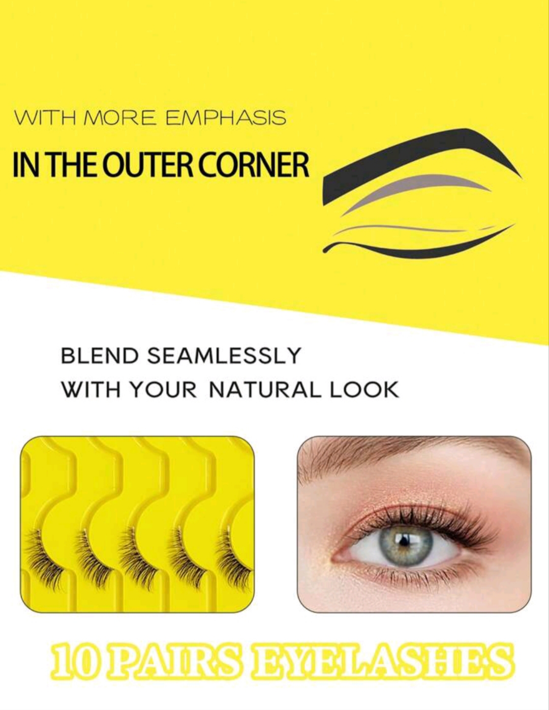 Natural Half-Strip Cat Eye Transparent Band False Eyelashes, Fluffy Lightweight 3D Faux Mink False Eyelash Set, Soft Wispy False Eyelashes - Suitable For Cosplay, European And American Style Extra Long Lashes