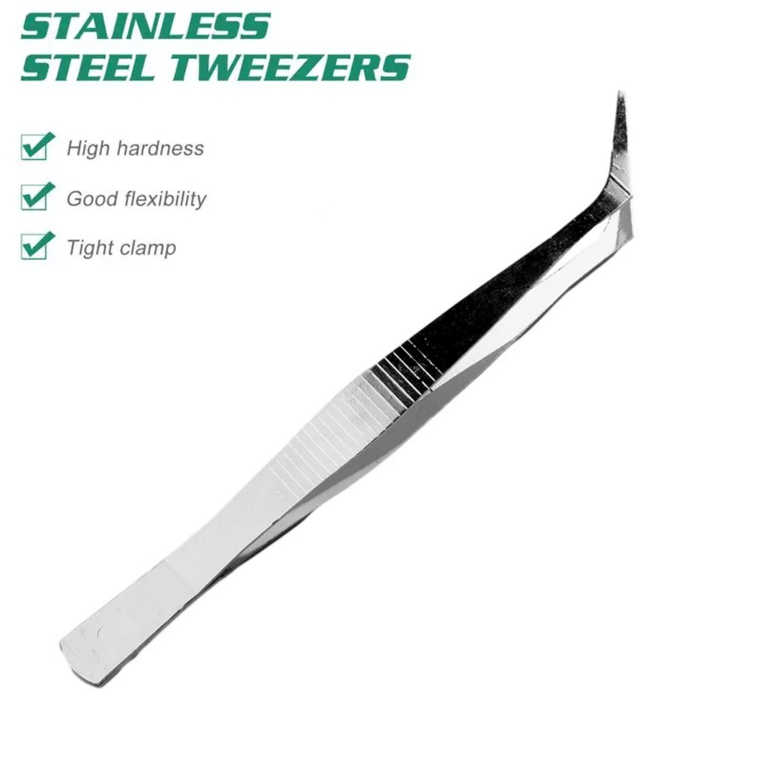 Stainless Steel Straight Curved Tip Tweezers Precision Jewelry Making Craft Tool for Jewelry Beads Rhinestones Electronics Soldering DIY Repair