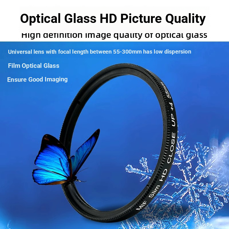 Universal Camera Close-Up Lens HD Macro Lens 4x Magnifying Filter for Canon  Fujifilm Nikon DSLR Mirrorless Cameras