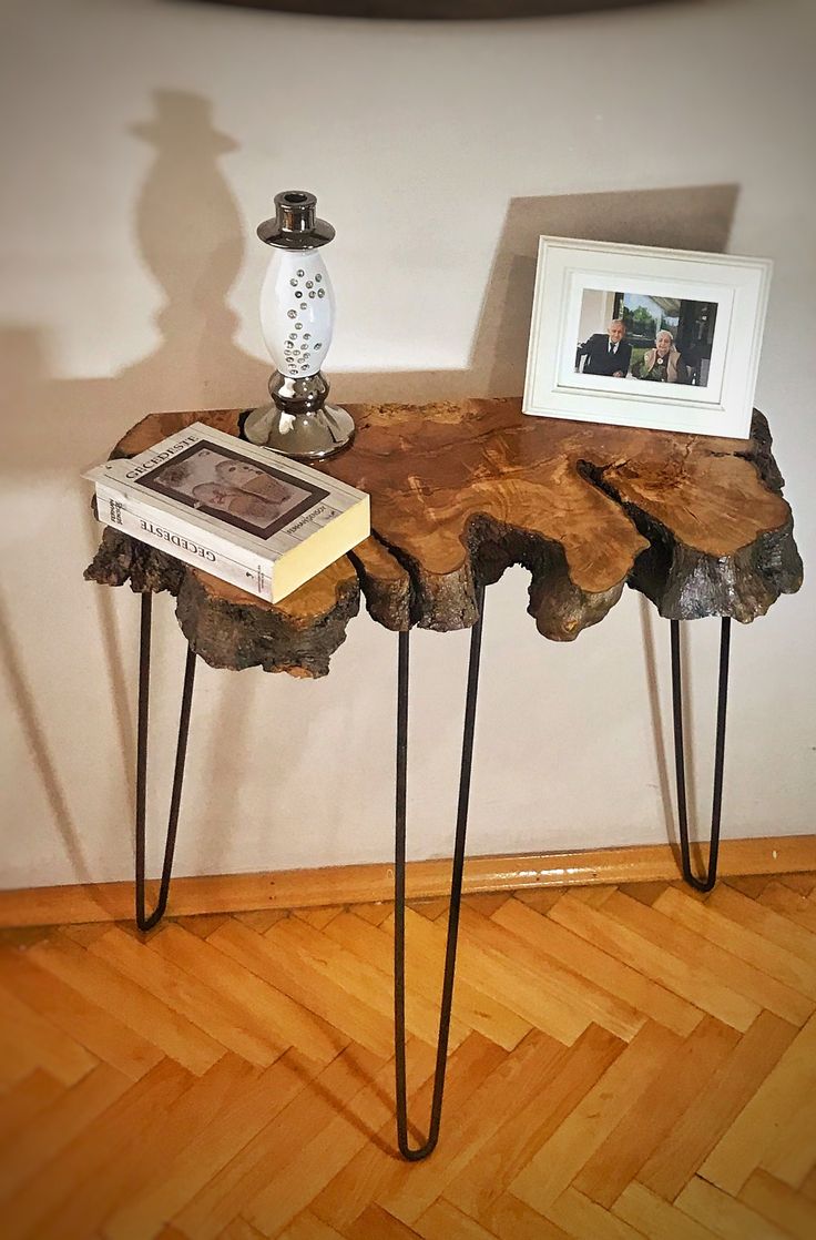 Half Moon Table | Solid Wood Half Moon Console Table | Sheesham Wooden Entryway Table | Rustic Live Edge Half Circle Table | Handmade Furniture for Home Décor | Modern Wooden Table