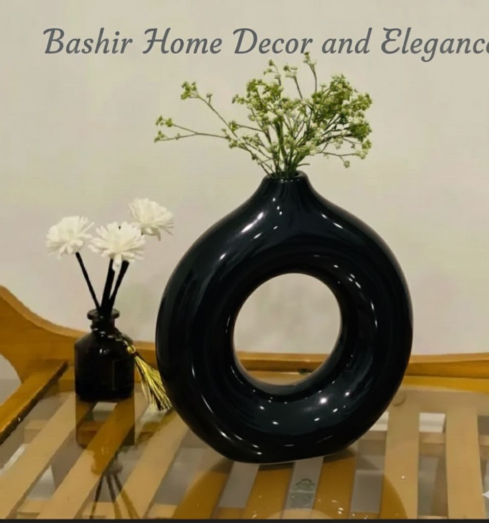 Donut Vase for Home Decor Minimalist Ceramic Living Room Decoration