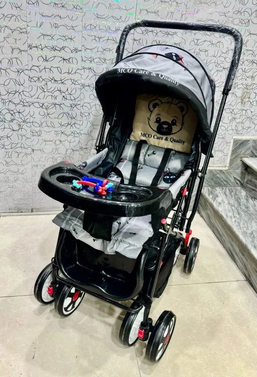 Deluxe Pram and Newborn Baby Stroller with Foldable Seat, the Ultimate Travel Companion for Discerning Parents