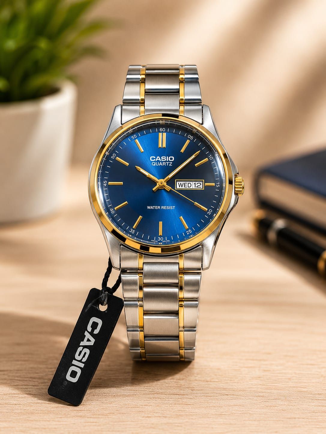original  Casio watch full stillness steel watch and date din kae sath and Free box 🎁☑️ beautiful and sweet watch