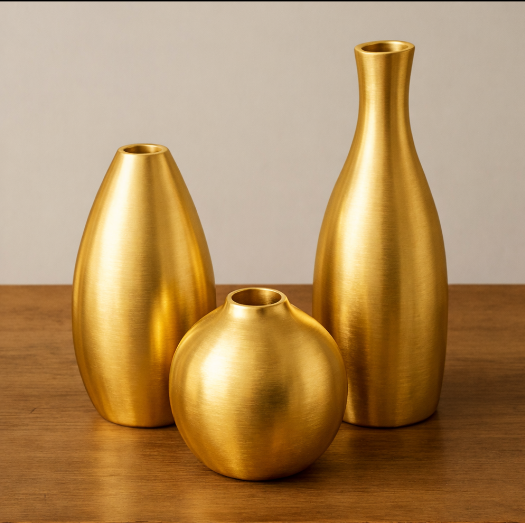 Donut Vase 2 Piece Set, 8 Inch and 6.5 Inch Sizes, Elegant Design