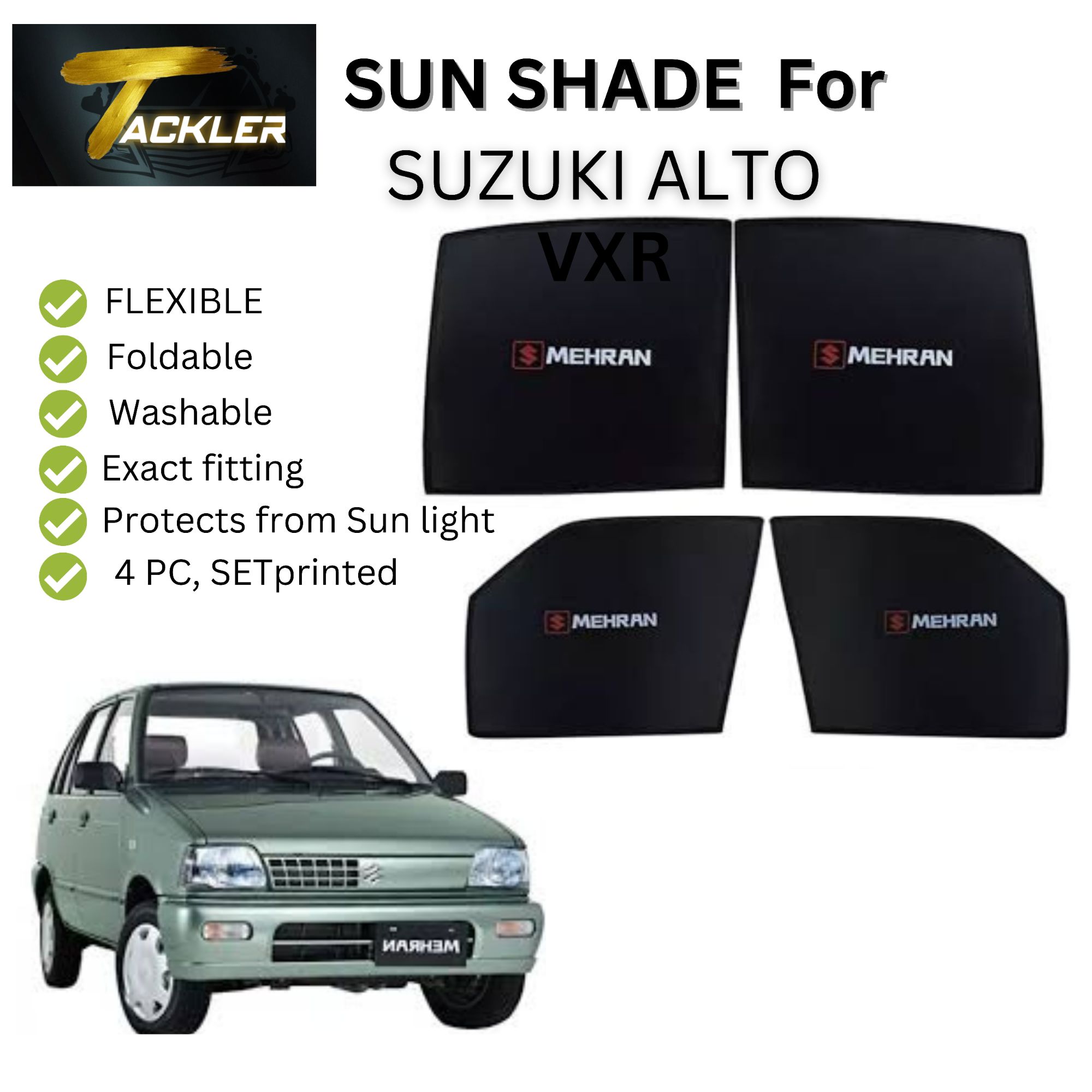 side window high quality sunshade for Suzuki Alto MEHRAN, MEHRAN LOGO ...