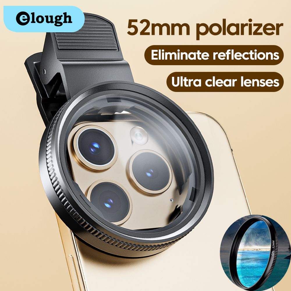 52MM CPL Filter Circular Universal Portable Polarizer Camera Lens Mobile Photography Polarizer No Reflections For Smartphones