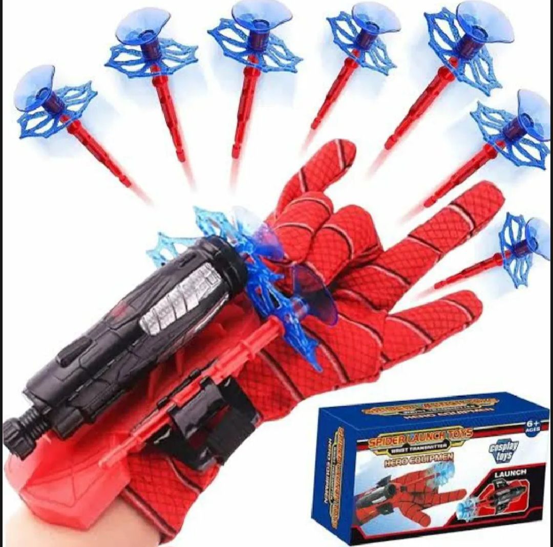 Spiderman Web Launcher With Dart Toy For Boys And Kids
