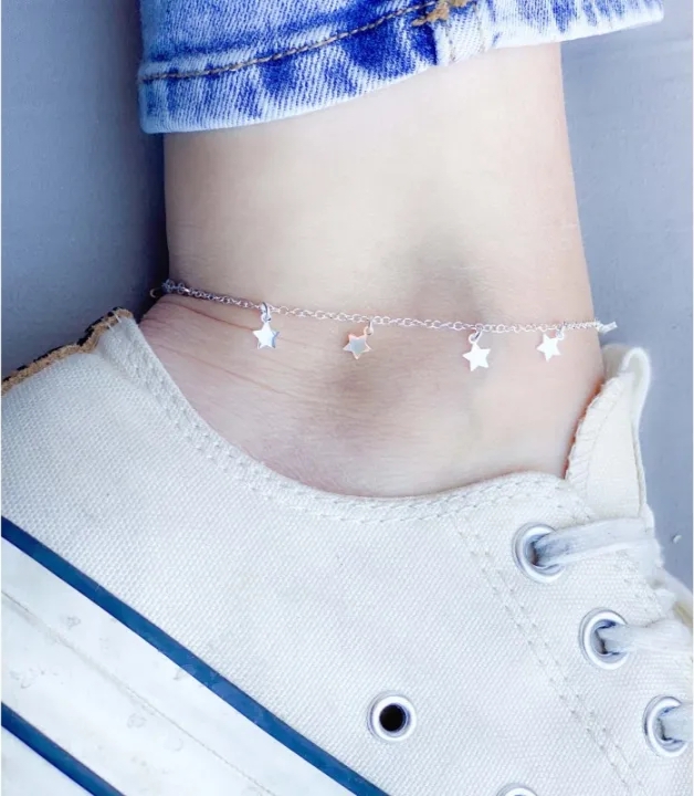 Star & Moon charm  Anklet Jewellery For Girls Fishtail Chain Fashion Personality Korean Jewellery