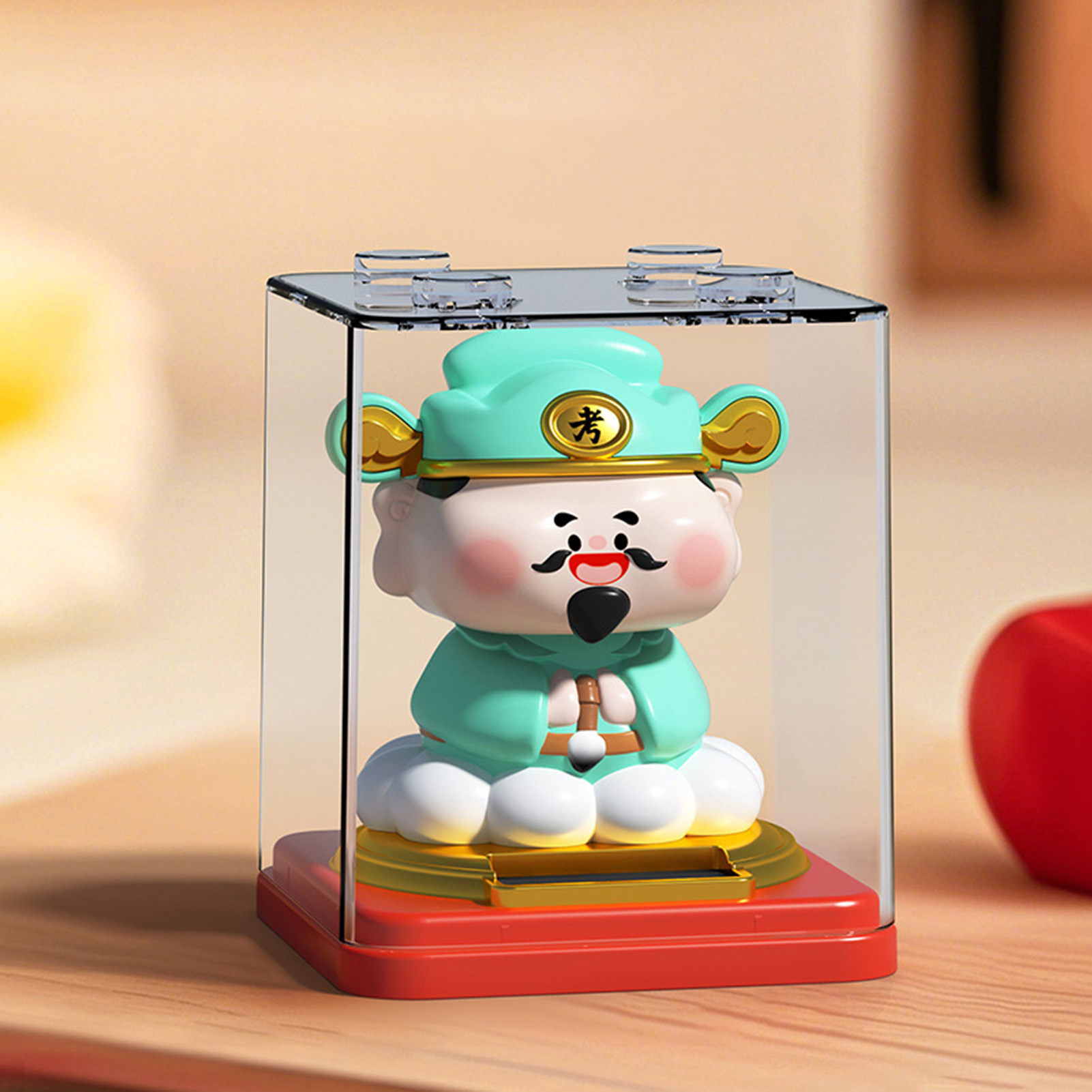 Solar Powered Money God Figurine Auto Noddin Implies Auspiciousness Car Decoration Dashboard Automatic Nodding Solar Decor