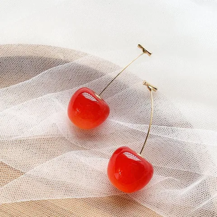 Trending Red Cherry Drop Earrings And Mix Designs