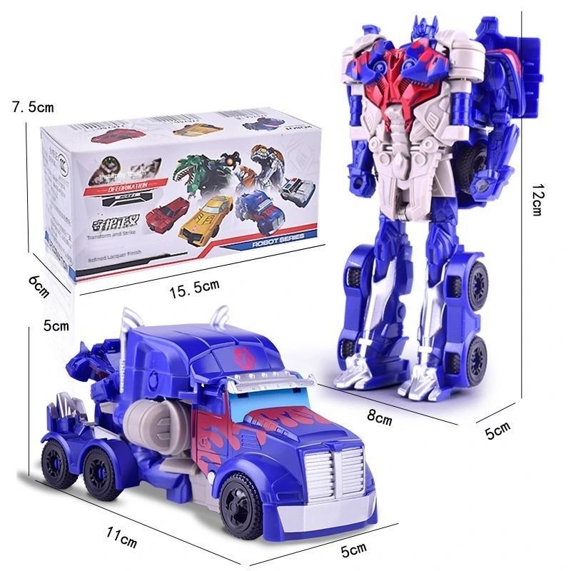 Popular One-Touch Transforming Robot Toy, Car/Dinosaur Style Figure, Transforming Robot Toy for Children Aged 3 and Above