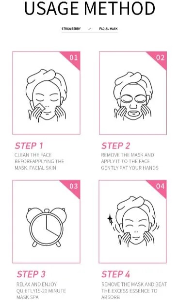 BIOAQUA Fruit Extract Facial Sheet Mask Moisturizing Brightening Hydrating Face Mask Set with Blueberry Green Tea Orange Strawberry Kiwi (Pack of 5)(Random)