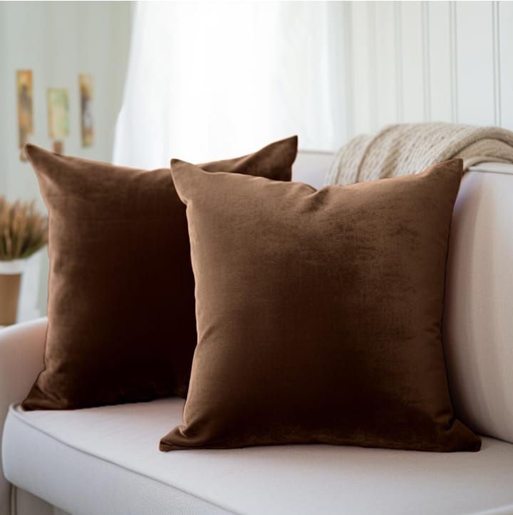 Plain Velvet Cushion Cover  Size 18 by 18 Inche's By Choice Now