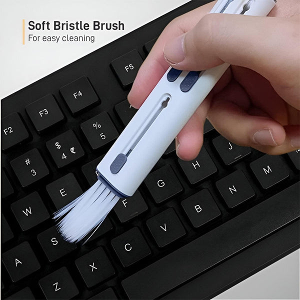 Multi Cleaning Pen 5 in 1 Keyboard Cleaner Brush Kit Bluetooth Earbuds Cleaning Tool Soft Bristle Brush for Laptop Computer Mobile Phone Camera Electronics Dust Cleaning Kit