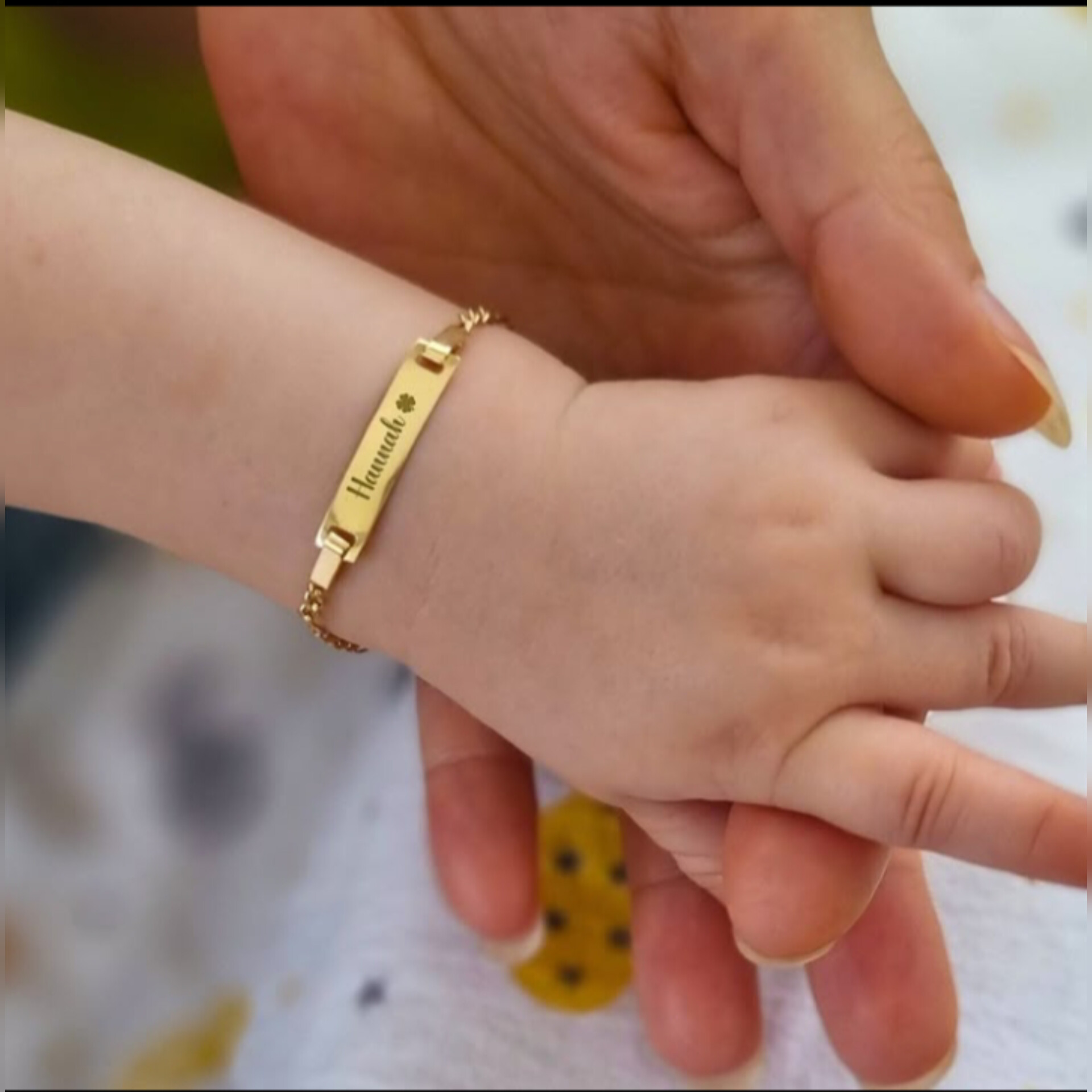 Customized Baby Name Bracelet – Golden Color | Perfect Gift for Baba & Babies | Personalized Jewelry for Newborn & Kids