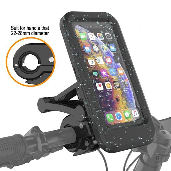 360° Rotating Bike & Motorcycle Phone Holder Adjustable Mobile Mount Touch Friendly Design for Maps & Navigation