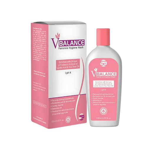 V Balance Feminine Hygiene Wash pH 4 100ml – Intimate Care Wash for Women | Maintains Natural pH Balance | Prevents Odor & Irritation | Gynecologist Tested