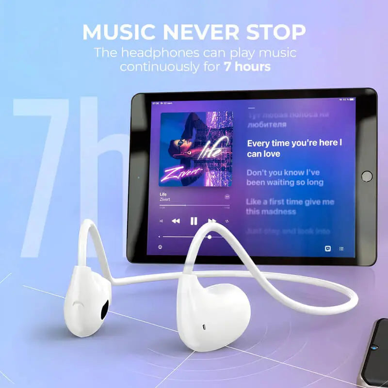 Pro Air Neck Hanging Wireless Earphone Neckband Headset_Best For Running, Gym, Driving, Cycling_Smoth Sourouned 9D Stereo Sound l_Touch Sensor_Unique Design