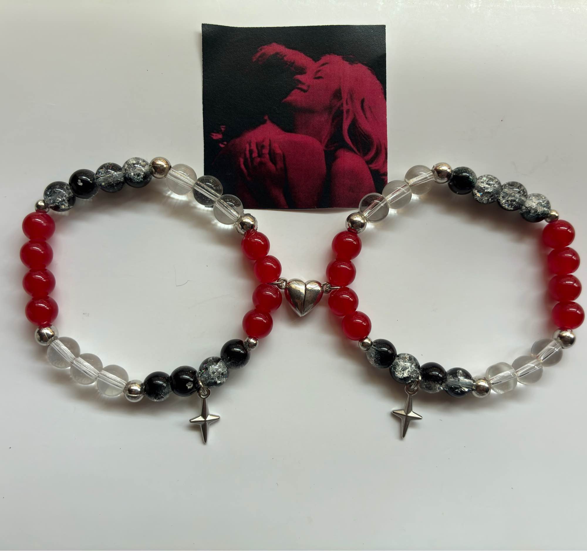 2Pcs/Set Magnetic Heart Charm Bracelets for Couples & Best Friends | Friendship Bracelet | Cute Sanrio spiderman , lovers rock ,Hello Kitty, Stitch, Spider-Man, Gwen, Tiana, Frozen, Batman, TV Girl, Gothic & Halloween | Unisex Gift