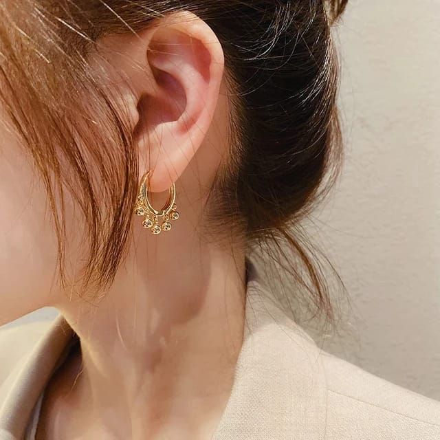 Unique Golden earrings for ladies