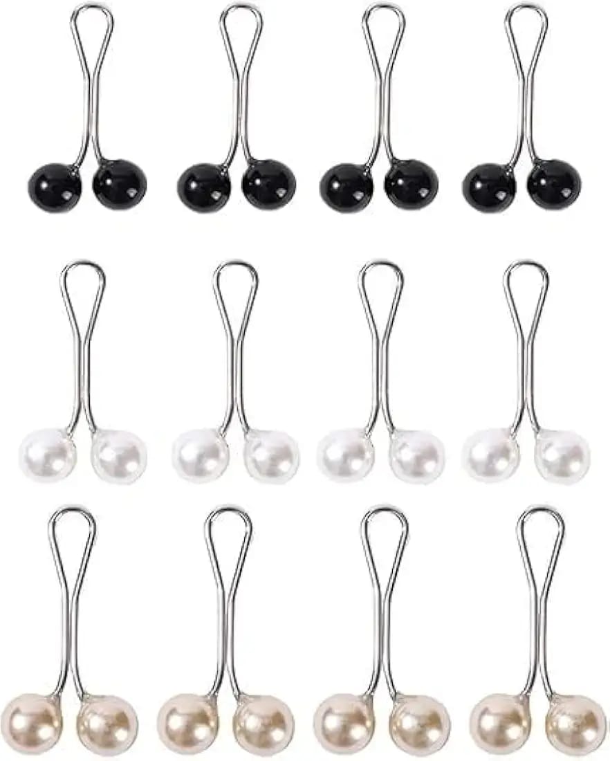 Hijab Pins Multi-Use Hijab Pin Headscarf Shawl Brooch Pin Scarf Pearl Clips Anti Slip Brooch Headscarf Shawl Scarf Lady Muslim Fixed Pins Scarf Hijab Clips Pearl Stylish Brooch for Women Jewelry