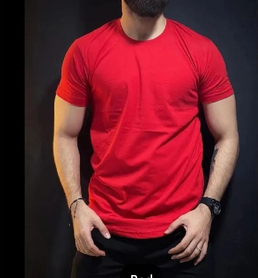 Plain Black Tshirt For Men Half Sleeves