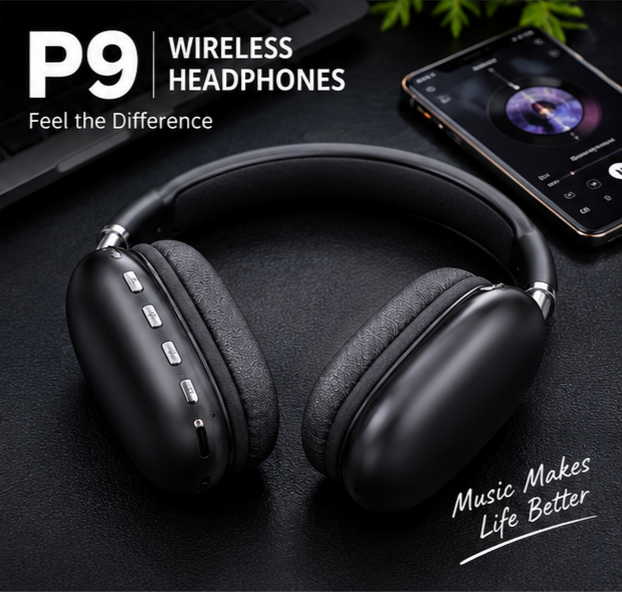 P9 Wireless Bluetooth Headphones | Foldable Stereo Headset | Hands-Free Calling