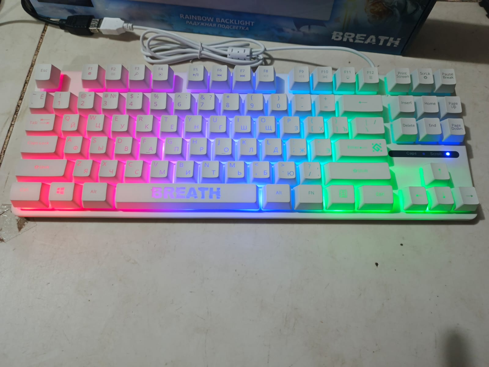 RGB Gaming Keyboard Semi Mechanical Feeling For PC Gaming Typing And Laptop With Cool LED Backlighting