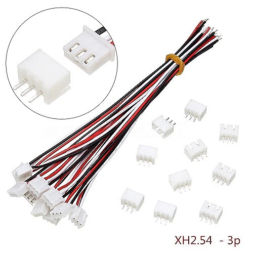 5 Sets Mini Micro JST XH2.54mm
 3-Pin Connector Plug 
With Wire Cable Cord 275mm