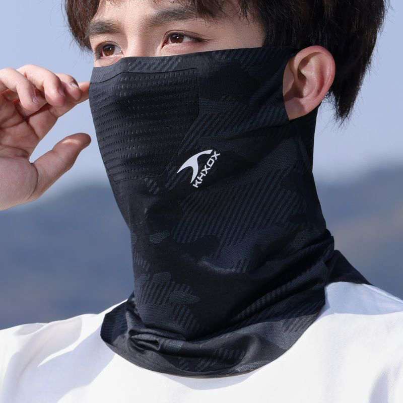 Neck Gaiter Cycling Sun Protection Face Mask Spring Summer Breathable Fishing Hiking Ear-Hanging Sport Unisex Cooling Face Cover