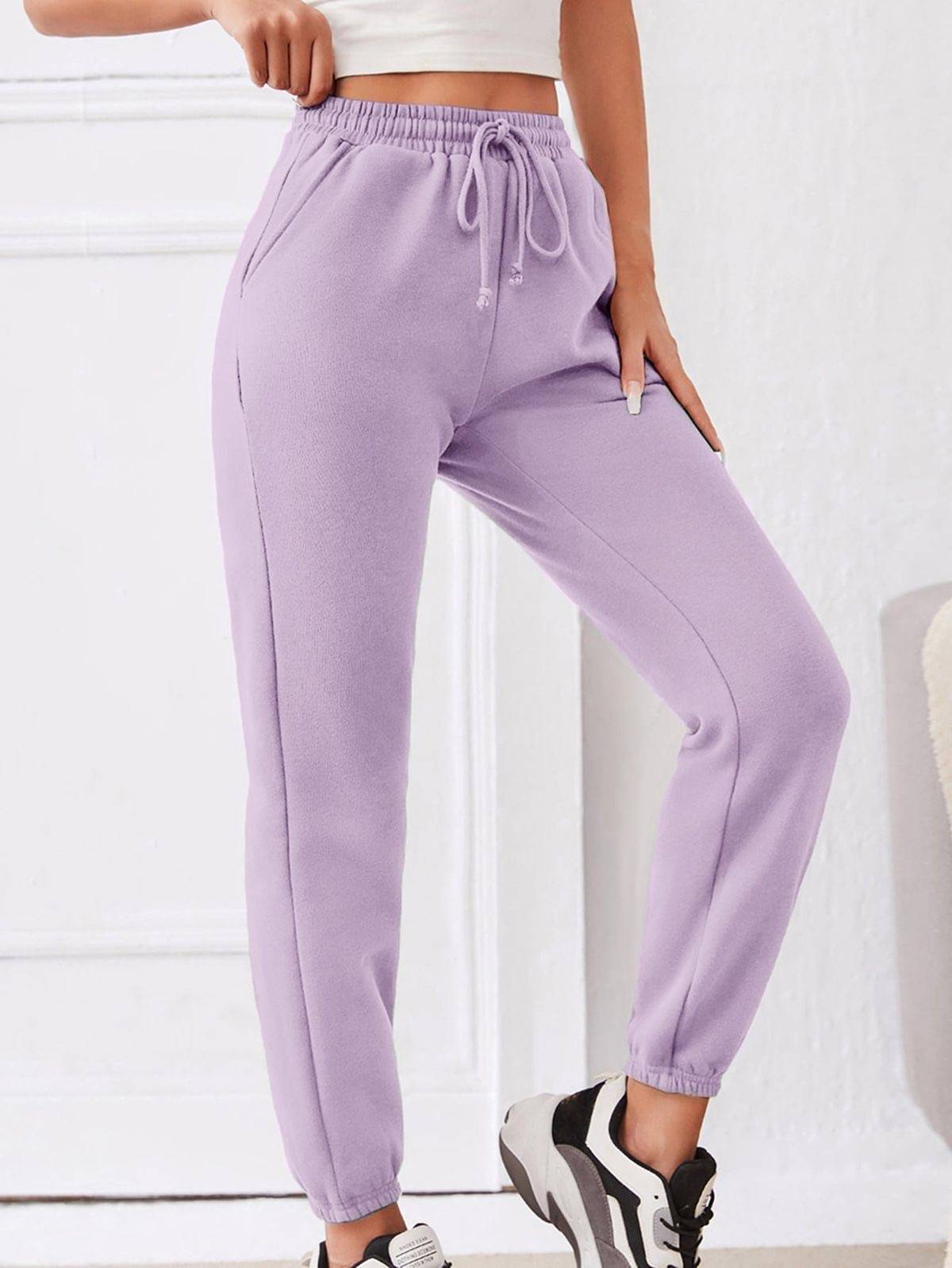 Plain Female Women Pink Cotton Track Pant, Waist Size: 28.0 at Rs