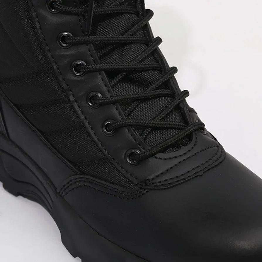 Military Combat Swat Shoes / Boots Men Breathable Special Forces Hiking Army Shoes Lightweight Outdoor Training Non-Slip Tactical Patrol Shoes, Black Long Shoes Cheap price Discount