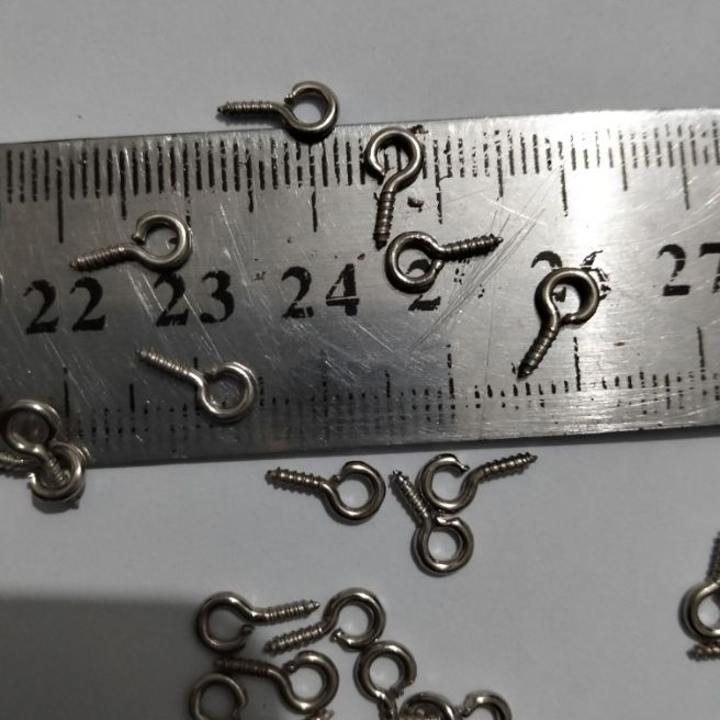 Mini Screw Pendants, Eyepin Keychain Hooks, Threaded Pins for Bracelets and Necklaces DIY Jewelry Accessories