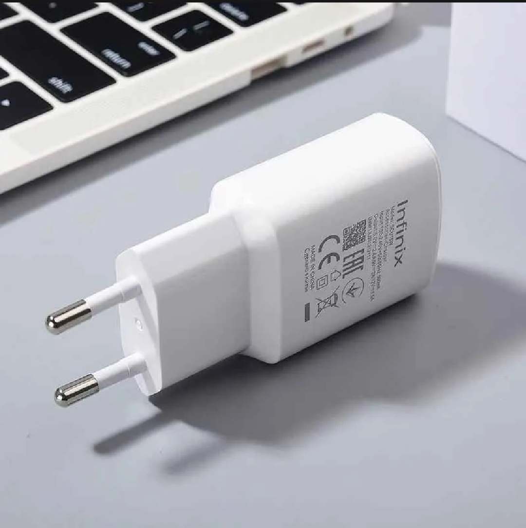 Official Infinix 18W Fast Charger Adapter | 3A Quick Charge Travel Wall Charger (Model: SCU18H) – White
