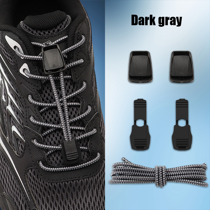 Elastic No Tie Shoelaces with Lock Buckle Stretch Quick Lace System for Sneakers Running Sports Shoes Adults Kids