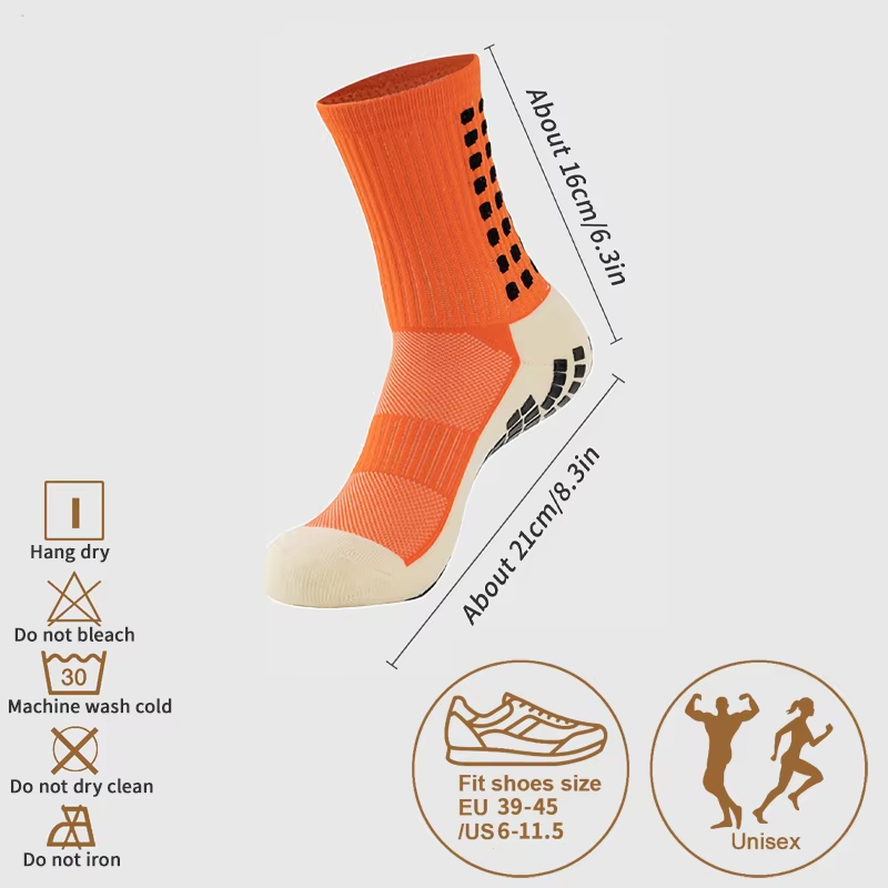 Anti-slip Football Socks Non-slip Soccer Basketball Tennis Outdoor Sport Socks Grip Cycling Riding Men Socks